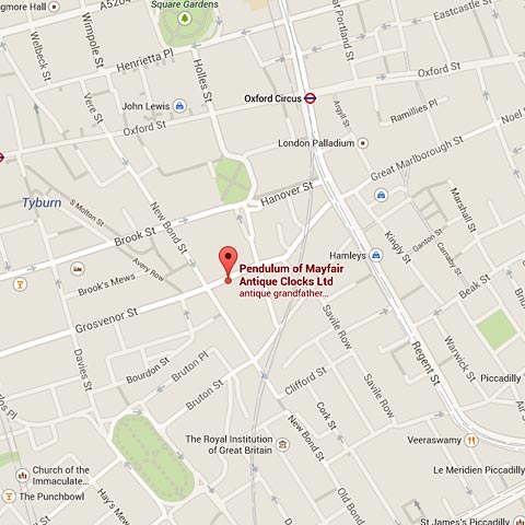 Pendulum of Mayfair Shop Map